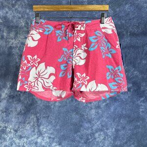 NWT Pink and Teal Hawaiian Print Board / Surf shorts Sz 11